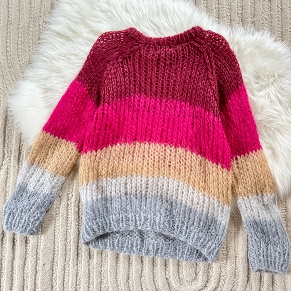 Maiami Colorblock Mohair Big Sweater - Picture 5 of 9